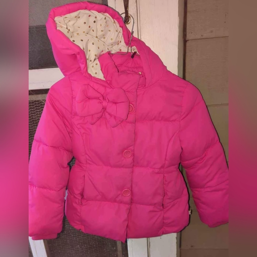 Kate Spade Pink Puffer Jacket with Bow